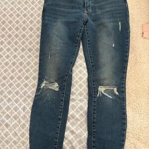Lucky Brand Dark Blue Distressed Skinny Jeans